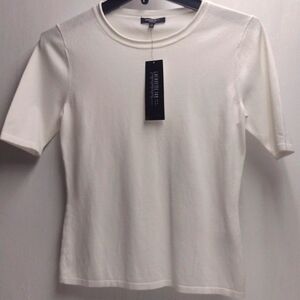 NEW Lafayette 148 New York,Petite top Size S white color